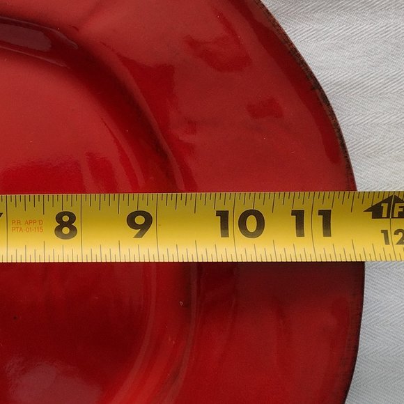 2nd. 1 Beautiful vintage red ceramic dinner plate (12 plates total). Like new! - Picture 4 of 13